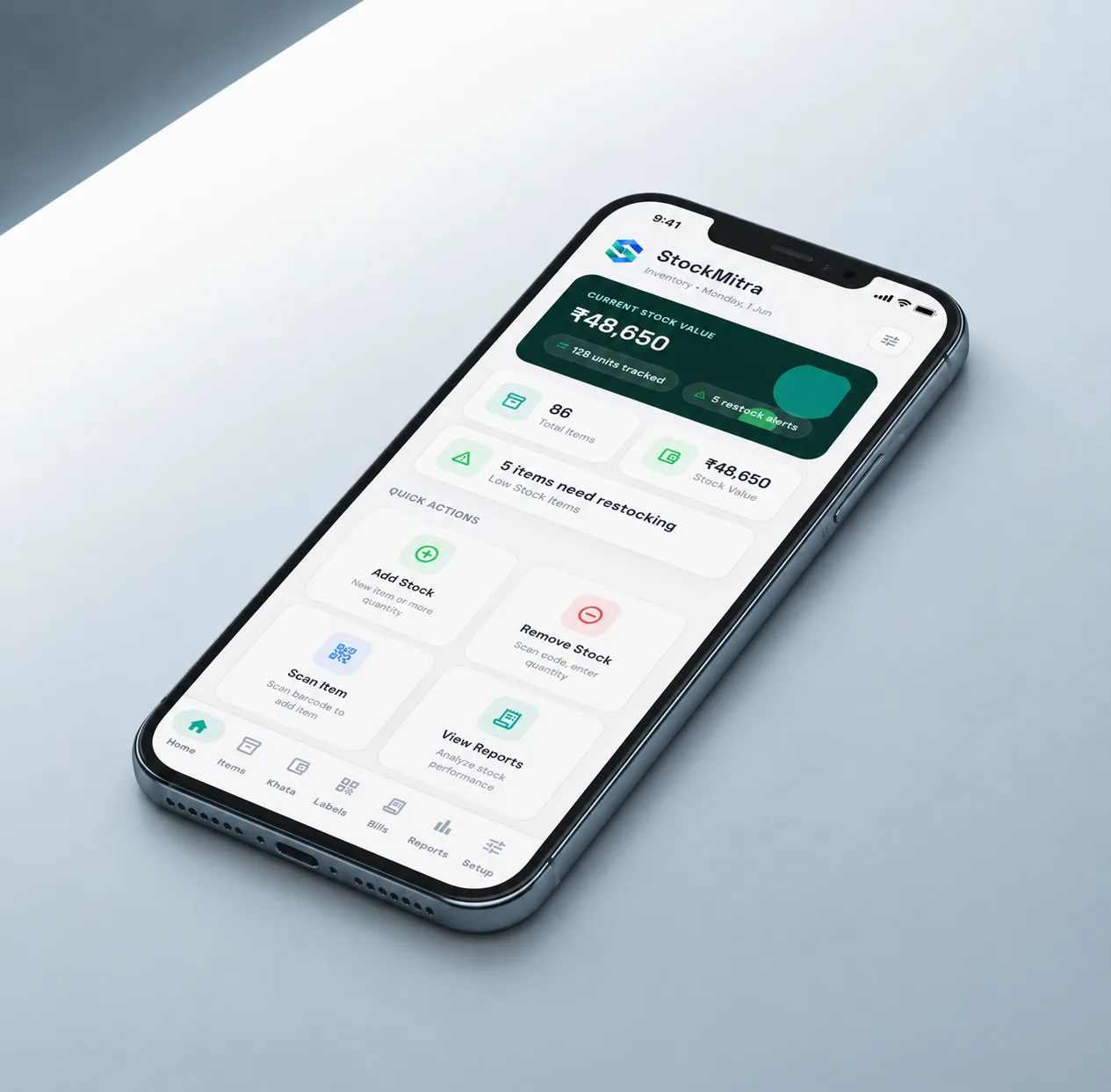 StockMitra phone app preview